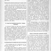 3303 - Page 3306 - Partie scientifique. L’Actualité scientifique. La Presse. Le diagnostic des grandes entérorragies primitives [(Le Progrès Médical, 26 juin 1937)] / Traitement des abcès du poumon par les ondes courtes [(La Médecine, juin 1937)] / Le hoquet poste-opératoire incoercible, étiologie, traitement [(Le Scalpel, 3 juillet 1937)] / La thérapeutique des maladies par excès de cholestérol [(Revue de médecine, avril 1937)] / Cancer et tuberculose pulmonaire associés [(La Presse Médicale, 2 octobre 1937)]