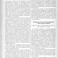 3305 - Page 3308 - Partie scientifique. L’Actualité scientifique. Les Sociétés Savantes. Paris. Société médicale des hôpitaux de Paris. Les monoplégies longtemps isolées au cours des tumeurs intracraniennes, (14-5-1937) / Étranglement d’une hernie diaphragmatique gastro-colique traumatique, (7-5-1937)