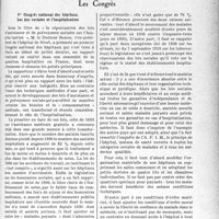 3318 - Page 3321 - Partie professionnelle, Hygiène, Assistance, Mutualité, Intérêts corporatifs, Variétés. L’Actualité professionnelle. Les Congrès. Ier Congrès national des hôpitaux. Les lois sociales et l’hospitalisation