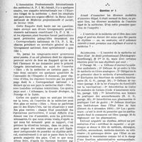 3321 - Page 3324 - Partie professionnelle, Hygiène, Assistance, Mutualité, Intérêts corporatifs, Variétés. L’Actualité professionnelle. L’exercice « libre » de la médecine en certains pays, par le docteur F. Decourt