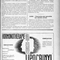 3340 - Page LIX-3341 - Correspondance. Assurances sociales. Conduite à tenir en cas d’accident causé par un tiers à un assuré social / Prescriptien des spécialités aux assurés sociaux