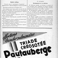 3358 - Page XIII-3359 - A Travers l’officiel. Protection de l’enfance / Hygiène publique / Enseignement de la médecine