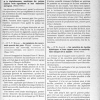 3384 - Page 3385 - Partie scientifique. L'Actualité Scientifique. Le Thèses. Contribution à l’étude de la dégénérescence cancéreuse des polypes solitaires recto-sigmoïdiens et leur traitement chirurgical, par Dr G. Le Bourgeois, 1937 / Les paralysies des mouvements associés des yeux, par Dr P. V. Morax, 1937 / Recto-colites ulcéreuses chez les bacillaires pulmonaires de Koch, par Dr L. Gauvy, 1937 / Les caractères des bacilles diphtériques et leurs rapports avec les manifestations cliniques de la maladie, par Dr R. Alquié, 1937