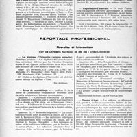 3407 - Page 3408 - Partie professionnelle, Hygiène, Assistance, Mutualité, Intérêts corporatifs, Variétés. Hôpitaux de l’assistance publique de paris. Enseignement, concours, avis divers / Reportage professionnel. Nouvelles et Informations. Les diplômes d’Universités (mention médecine) / Revue de cosmobiologie / Cheveux et tapis