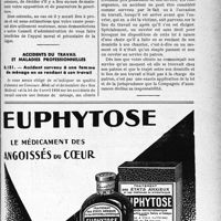 3416 - Page LXVII-3417 - Correspondance. Questions diverses. Exercice du privilège pour soins de dernière maladie / Accidents du travail et maladies professionnelles. Accident survenu à une femme de ménage en se rendant à son travail