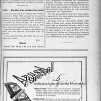 3418 - Page LXIX-3419 - Correspondance. Accidents du travail et maladies professionnelles. Le paludisme est-il un accident du travail ? / Révision d'un accident du travail
