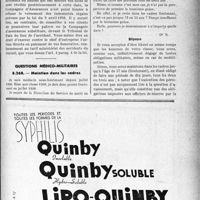 3482 - Page LXI-3499 - Correspondance. Accidents du travail et maladies professionnelles. les lésions causées par l’action des ciments sont des maladies professionnelles garanties / Questions médico-militaires. Maintien dans les cadres