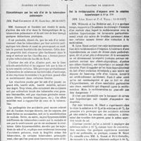 3514 - Page 3531 - Partie Scientifique. L'actualité scientifique. Les Sociétés Savantes. Paris. Académie de médecine. Chimiothérapie par les sels d’or de la tuberculose pulmonaire, (26-10-1937) / Académie de chirurgie. Sur la rechloruration d’urgence avec la solution hypertonique à 10 p. 100, (13-10-1937)