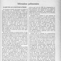 3530 - Page 3547 - Partie Professionnelle, Hygiène, Assistance, Mutualité, Intérêts corporatifs, Variétés. L’actualité professionnelle. Informations syndicales. L’attitude du Syndicat de Cannes à l’égard de la déclaration des causes de décès [Jean Mignon] / Informations parlementaires. Le projet de loi sur les loyers devant la Chambre
