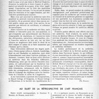 3535 - Page 3552 - Partie Professionnelle, Hygiène, Assistance, Mutualité, Intérêts corporatifs, Variétés. L’actualité professionnelle. Les études médicales en Angleterre. Physiologie de l’écriture cursive, par Docteur H. Callewaert, Éditions Desclée, de Brouwer et Cie, Paris / Au sujet de la rétrospective de l’art Français