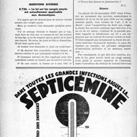 3549 - Page 3566-LX - Correspondance. Mutualité familiale. A propos des retraites / Questions diverses. La loi sur les congés payés est actuellement applicable aux domestiques