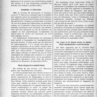 3583 - Page 3600 - Partie Scientifique. L’actualité scientifique. La Presse. L'anatoxine staphylococcique dans l’ostéomyélite chronique [(Le Scalpel, 2 octobre 1937)] / Amygdales et tuberculose [(Gaz. hebd. des Sciences médicales de Bordeaux, 26 septembre 1937)] / Étude clinique de la mobilité rénale [(Journ. des Sc. méd. de Lille, 26 septembre 1937)] / La morphine chez les cardiaques [(Paris Médical, 25 septembre 1937)] / Les vraies et les fausses niches en plateau. Étude radio graphique et gastroscopique [(Lyon Médical, 26 septembre 1937)]
