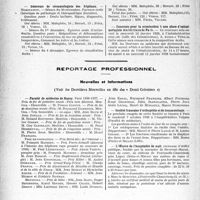 3611 - Page 3628 - Partie Professionnelle, Hygiène, Assistance, Mutualité, Intérêts corporatifs, Variétés. Hôpitaux de l’assistance publique de Paris. Enseignement, concours, avis divers / Reportage professionnel. Nouvelles et Informations, (Voir les Dernières Nouvelles en tête des « Demi Colonnes). Faculté de médecine de Nancy / Société Française d’orthopédie et de traumatologie / L'oeuvre de l'hospitalité de nuit