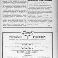 3620 - Page LXIII-3637 - Correspondance. Assurances sociales. L’intervention d'un auxiliaire médical doit être préalablement acceptée par la Caisse / Application des tarifs d’honoraires. Accidents du Travail. Diathermie, plus mobilisation