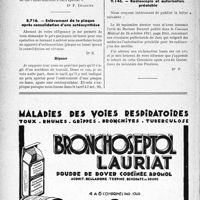 3621 - Page 3638-LXIV - Correspondance. Application des tarifs d’honoraires. Accidents du Travail. Diathermie, plus mobilisation / Enlèvement de la plaque après consolidation d’une ostéosynthèse / Radioscopie et autorisation préalable