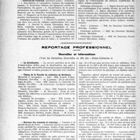 3679 - Page 3696 - Partie Professionnelle, Hygiène, Assistance, Mutualité, Intérêts corporatifs, Variétés. Hôpitaux de l'assistance publique de Paris. Enseignement, concours, avis divers / Reportage professionnel. Nouvelles et Informations, (Voir les Dernières Nouvelles en tête des "Démi-Colonnes"). La dératisation / Thèses de la Faculté de médecine de Bordeaux / Bureaux des examens et concours