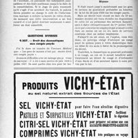 3691 - Page 3708-LXVI - Correspondance. Accidents. La hernie accident du travail / Questions diverses. Droit des domestiques aux congés payés