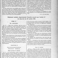 3694 - Page 3077 - L’Inspection médicale d’hygiène. Circulaire du 26 avril 1937 relative au règlement sanitaire départemental-type / Règlement sanitaire départemental d’hygiène prescrit par l’article 1er du décret-loi du 30 octobre 1935
