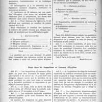 3703 - Page 3086 - L’Inspection médicale d’hygiène. Concours pour le recrutement des inspecteurs adjoints départementaux d’hygiène et emplois assimilés / Stage dans les inspections et bureaux d'hygiène