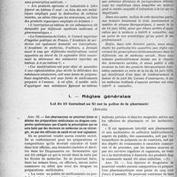 3725 - Page 3710 - Introduction / Règles générales. Loi du 21 Germinal an XI sur la police de la pharmacie, (Extraits)
