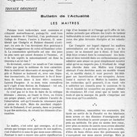 0042 - Page 39 - Partie professionnelle, Hygiène, Assistance, Mutualité, Intérêts corporatifs, Variétés. Travaux originaux. Bulletin de l’Actualité. Les maîtres [G. Lavalée]