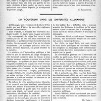 0057 - Page 54 - Partie professionnelle, Hygiène, Assistance, Mutualité, Intérêts corporatifs, Variétés. L'actualité professionnelle. Hygiène sociale. La fin de la recherche de Jérôme Paturot / Du mouvement dans les universités allemandes