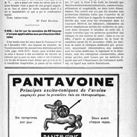 0066 - Page LXI-63 - Correspondance. Questions diverses. Un problème de secret professionnel [Dr Paul Boudin] / La loi sur la semaine de 40 heures n’est pas applicables aux professions libérales