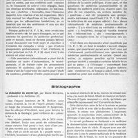 0114 - Page 111 - Partie professionnelle, Hygiène, Assistance, Mutualité, Intérêts corporatifs, Variétés. Travaux originaux. La médecine professionnelle et sociale à l’étranger, par le Docteur Fernand Decourt. Chambres médicales (Ordre des médecins) et Groupements professionnels « libres » / Bibliographie. La philosophie du moyen-âge, par Emile Bréhier