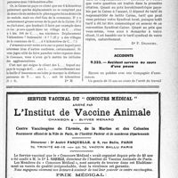 0130 - Page LVII-127 - Correspondance. Application des tarifs d’honoraires. Accidents du Travail. Frais de déplacement / Accidents. Accident survenu au cours d’une pause