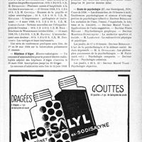 0138 - Page IX-135 - Dernières nouvelles. Hôpital Foch / Hôpitaux d’Alger / Société amicale des médecins alsaciens / École de psychologie