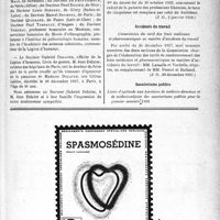 0140 - Page XI-137 - Dernières nouvelles. Nécrologie [Gustave Badiole, Ball, Paul Charles, Landigou, Henri Chopy, Jean-Étienne-Edouard Cossa, Fernand Curtis, Dejonc, Albert Dheilly, F. -A- Croix, Charles-Paul Gourdiat, Raymond Guérin, Marcel Langlois, Étienne Mage, Paul Rogier, Louis Simonet, Marcel Sourdel, Quignard, Paul Turpault, Verneau, Gabriel Delater] / A travers l’officiel. Patente / Accidents du travail / Sanatoriums publics