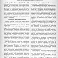 0149 - Page 146 - Partie scientifique. Travaux originaux. Dans quelles mesures les époques menstruelles sont-elles une contre-indication à la thérapeutique, par Mlle le Docteur M. Tisserand