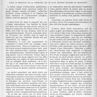 0154 - Page 151 - Partie scientifique. Travaux originaux. La clinique au goût du jour. Tout abcès froid n’est pas tuberculeux, d’après le Docteur L. Le Goff. C’est le résultat de la ponction, qui le plus souvent éclaire le diagnostic