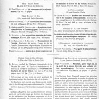 0161 - Page 158 - Partie scientifique. L'actualité scientifique. Les Livres. Les livres qui viennent de paraître. / Traitement des fractures du col du fémur, par P. Dufour, Horville, Gaston Doin et Cie, éditeurs, Paris / Résultats, après vingt ans, de la greffe de la glande thyroïde aux enfants crétins myxoedémateux, par Serge Voronoff, Editions de la Revue de rathologie comparée, Paris
