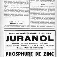 0189 - Page 186-LVI - Correspondance. Accidents. Accident survenu en transportant des arbres abattus / Rechute en cas d’accident du travail
