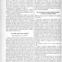 0225 - Page 222 - Partie scientifique. L’actualité scientifique. Les Sociétés Savantes. Paris. Société médicale des hôpitaux de Paris. Thérapeutique d’une paraplégie chez un enfant atteint de syndrome de Klippel-Feil, 9-7-1937 / Le souffle continu cave supérieur, 9-7-1937 / Cholestérorachie et méningite tuberculeuse, 22-10-1937 / Sur la virulence du liquide céphalo-rachidien au cours des oreillons simples, 5-11-1937