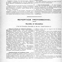 0247 - Page 244 - Partie professionnelle, Hygiène, Assistance, Mutualité, Intérêts corporatifs, Variétés. Faculté de médecine de Paris. Enseignement et actes de la Faculté / Reportage professionnel. Nouvelles et Informations. Thèses de la Faculté de médecine de Bordeaux / Deuxième Congrès de l’insuffisance rénale