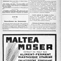 0264 - Page VII-261 - Renseignements / Dernières nouvelles. Académie de médecine / Société médicale des hôpitaux de Paris / Fédération des Syndicats médicaux de la Seine
