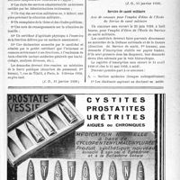 0270 - Page XIII-267 - A travers l’officiel. Hygiène publique / Conseil supérieur d’hygiène sociale / Service de santé militaire