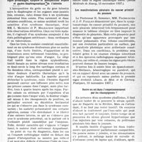 0286 - Page 283 - Partie scientifique. L’actualité scientifique. La presse. Algies précordiales, dyspnée et interposition hépato et gastro-diaphragmatique de l’intestin [(Revue Médicale de Nancy, 15 novembre 1937)] / Les manifestations pleurales du cancer primitif du poumon [(Journ. de Méd. et de Chirurg. Pratiques, 10 novembre 1937)] / Sucre ou sel dans l’empoisonnement par les champignons ? [(Gazette Médicale de Nantes, octobre 1937)] / Pneumonie et point de côté vésiculaire [(Journal des Praticiens, 20 novembre 1937)]