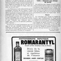 0315 - Page 312-LIV - Correspondance. Accidents du travail. Le coefficient professionnel dans l'évaluation du taux d’incapacité / Fiscalité. Réduction pour charges de famille