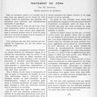 0330 - Page 327 - Partie scientifique. Travaux originaux. Traitement du zona, par Ed. Joltrain