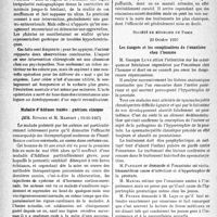 0347 - Page 344 - Partie scientifique. L'actualité scientifique. Les Sociétés Savantes. Paris. Société médicale des hôpitaux de Paris. Opérations injustifiées en thérapeutique gastrique, 19-11-1937 / Maladie d'Addison traitée : guérison clinique, 19-11-1937 / Société de Médecine de Paris, 23 Octobre 1937. Les dangers et les complications de l'onanisme chez l’homme / Les petites hémogénies