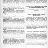 0351 - Page 348 - Partie scientifique. L'actualité scientifique. Les Congrès. Journée internationale du rhumatisme, (Paris, 9 octobre 1937). Résumé des rapports. Troisième rapport : L’émanothérapie dans les rhumatismes chroniques (en dehors du traitement thermal), par MM. les Professeurs Cluzet et H. Thiers / Quatrième rapport: Actions radio-actives exercées par les eaux minérales et leurs dérivés