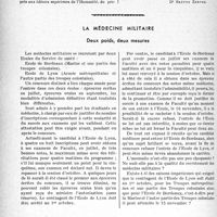 0367 - Page 364 - Partie professionnelle, Hygiène, Assistance, Mutualité. L’actualité professionnelle. L’ «anactoron d'Hippocrate» / La médecine militaire. Deux poids, deux mesures