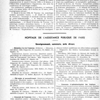 0371 - Page 368 - Partie professionnelle, Hygiène, Assistance, Mutualité. Faculté de médecine de Paris. Enseignement et actes de la Faculté / Hôpitaux de l’assistance publique de Paris. Enseignement, concours, avis divers
