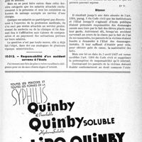 0378 - Page LXV-375 - Correspondance. Questions diverses. Application de la loi sur les allocations familiales aux domestiques des médecins / Responsabilité d’un accident survenu à l'école