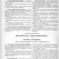0439 - Page 436 - Partie professionnelle, Hygiène, Assistance, Mutualité, Intérêts corporatifs, Variétés. Hôpitaux de l'assistance publique de Paris. Enseignement, concours, avis divers / Reportage professionnel. Nouvelles et Informations. LIe Congrès de la Société français d’ophtalmologie / Le rat aux États-Unis