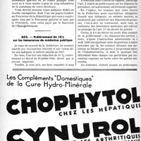 0443 - Page 440-LVIII - Correspondance. Questions diverses. Réquisition pour examen d’un cadavre trouvé sur la route / Prélèvement de 10% sur les honoraires de médecine publique