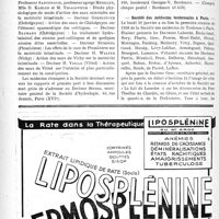 0517 - Page 454-VIII - Dernières nouvelles. Société d’hydrologie et de climatologie médicales de Paris / La médaille du Professeur Sigalas / Société des médecins toulousains à Paris